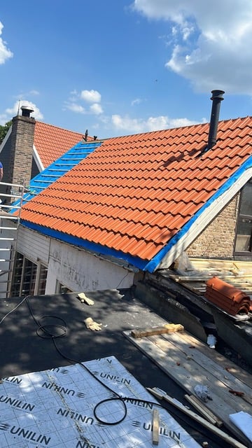 Dak met Unilin isolatie